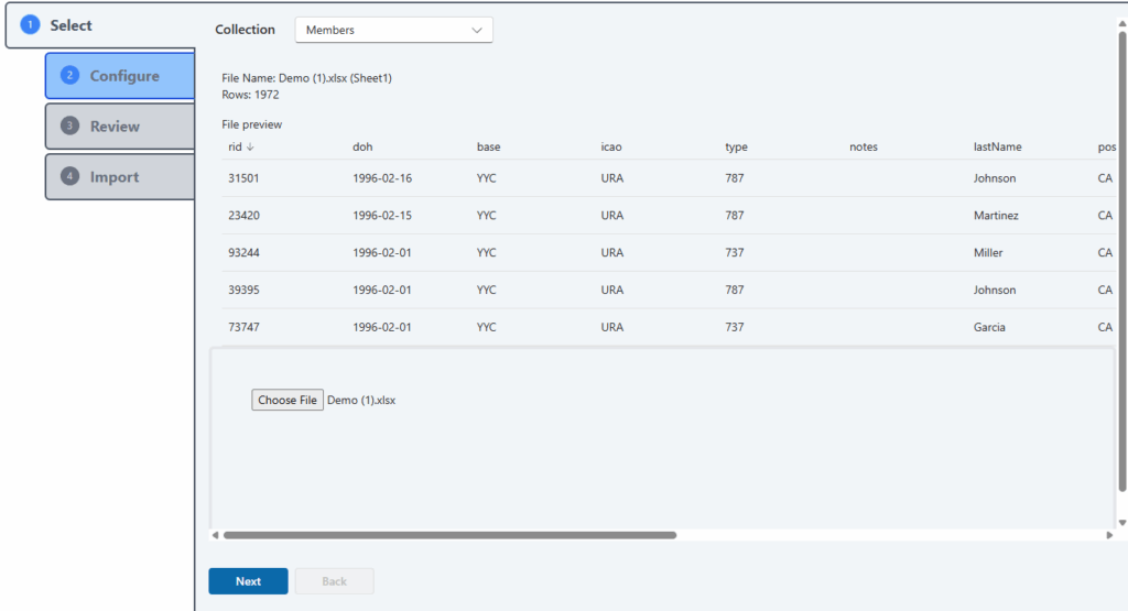 Configure Screen